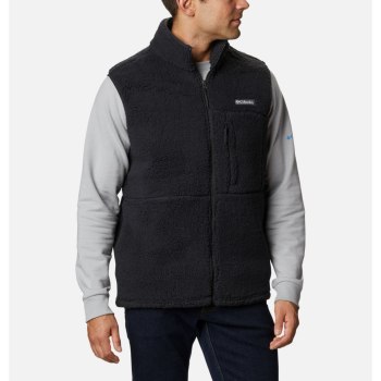 Columbia Muške Prsluci - Mountainside Sherpa Fleece Crne | XWZQ-79034